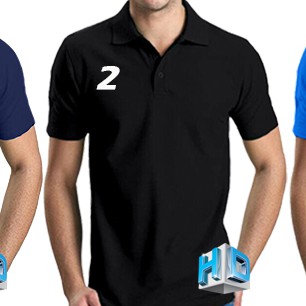 HD | Polo shirt KAOS POLO PRIA / KAOS KRAH | Baju polo pria | atasan pria-2 hitam