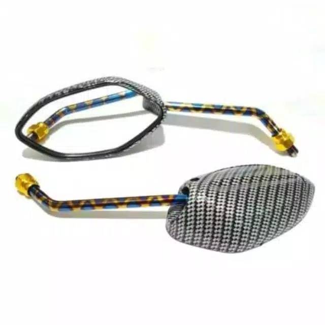 Spion karbon carbon twotone 2 tone beat vario scoopy pcx mio nmax tangkai panjang-1