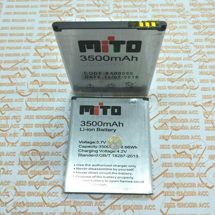 Baterai Battery Batre Double Power MITO A70 , BA-00050 , BA00050