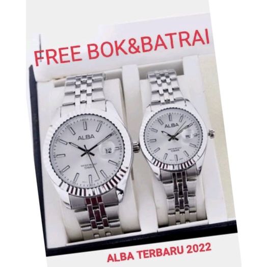 TURUN HARGA!!! Jam Tangan Couple  ALBA Tahan Air | Jam Tangan Pria Wanita Rantai Terbaru | Terlaris | Termurah