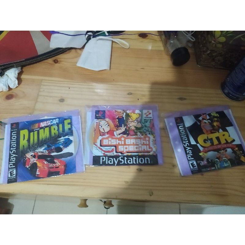 kaset ps 1 nascar rumble, bishi bishi, ctr