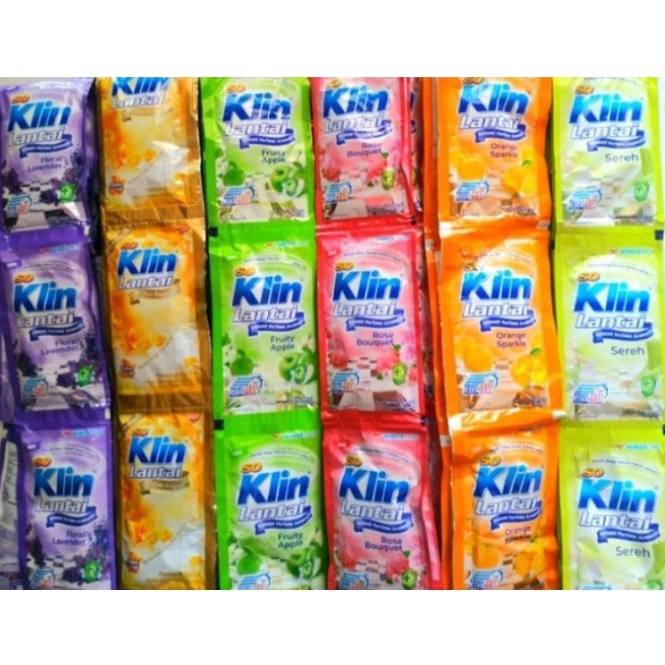 SOKLIN LANTAI 25ml SACHET SEREH LEMON GRASS GOLD HIJAU CITRUS LEMON FRUITY APPLE FLORAL LAVENDER UNG