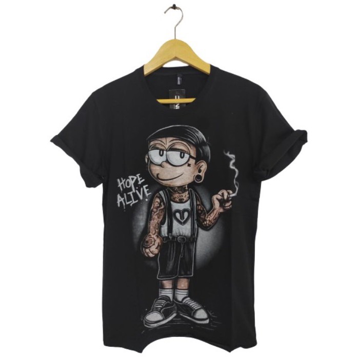 Kaos Distro Nobita Kartun Murah Lengan Pendek