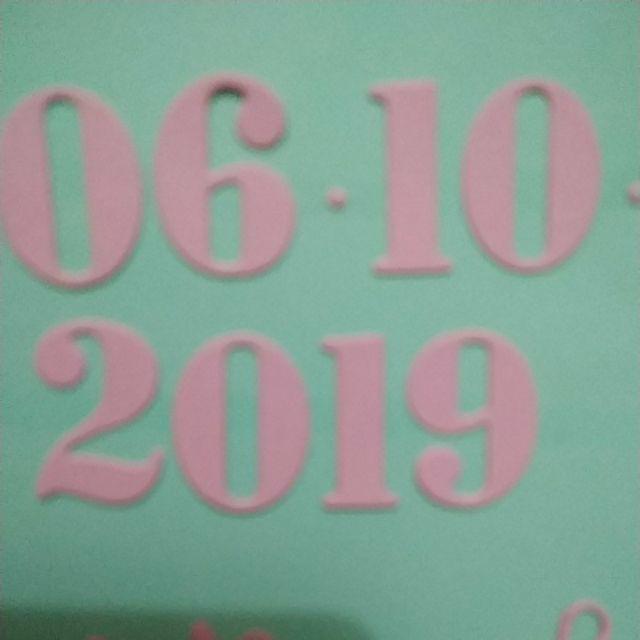 Numbers Tipe 1 - Angka Kertas - Bahan Scrapbook Mahar