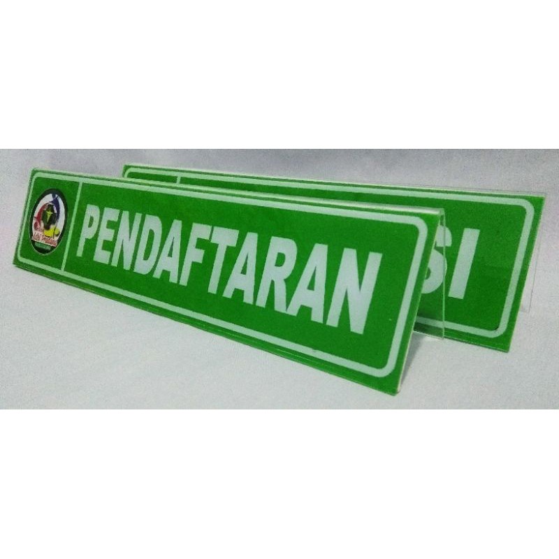 Jual Papan Nama Meja Akrilik Berdiri Custom Shopee Indonesia