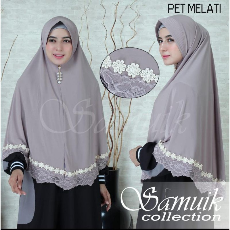 JILBAB JERSY KOREA PREMIUM PET MELATI ORIGINAL SAMUIK