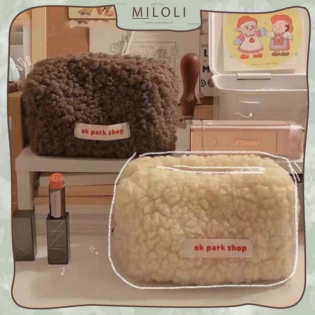 

[MILOLI] Kotak Pensil Bulu furry Woll Soft Aesthetic Korean Style Stationery - F0150