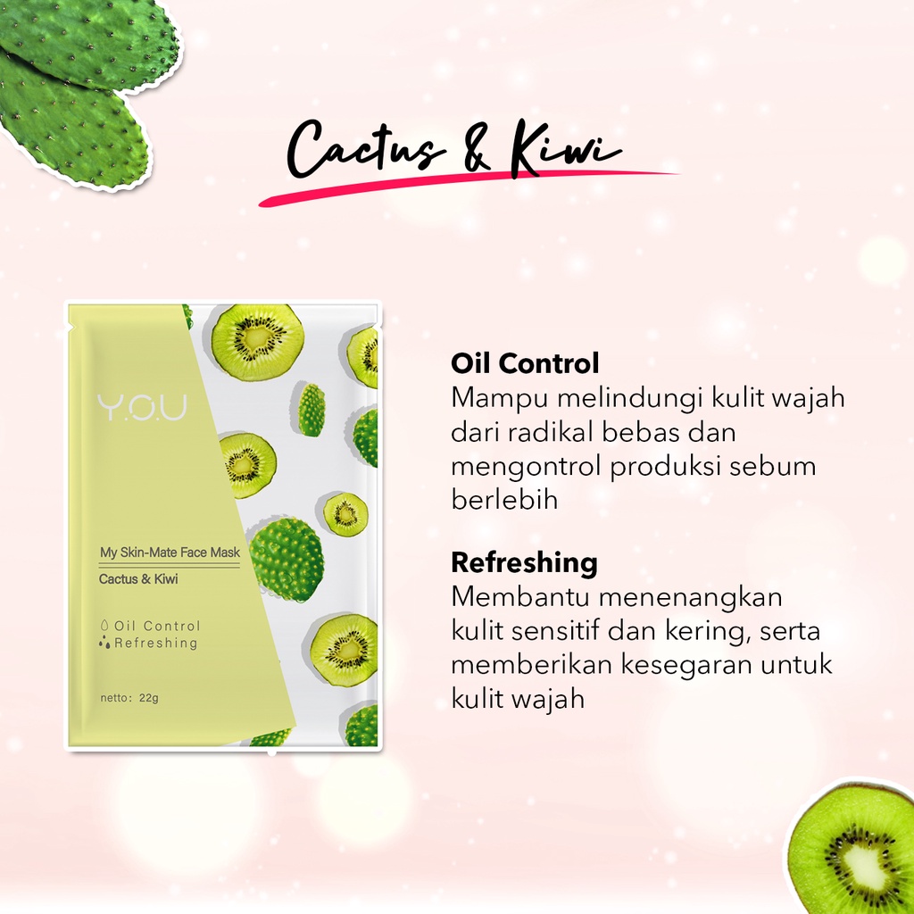 YOU My Skin Matte Face Mask [Melembabkan dan menutrisi Wajah] Skin Care | Masker Wajah