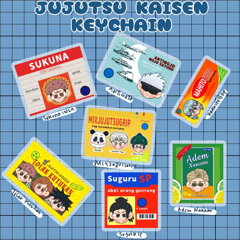 JUJUTSU KAISEN KEYCHAIN OBAT-OBATAN WARUNG VERSION