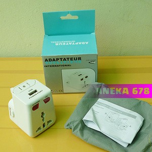 USB Power Universal Travel Adaptor International Compact Power Plug