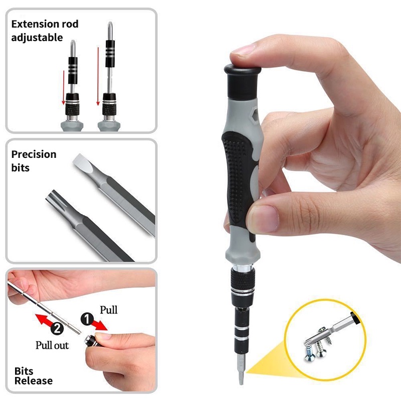 115 In 1 Precision Screwdriver Set Obeng Set Magnetic Screw Bits For Computer PC Phone Repair Kit Tools