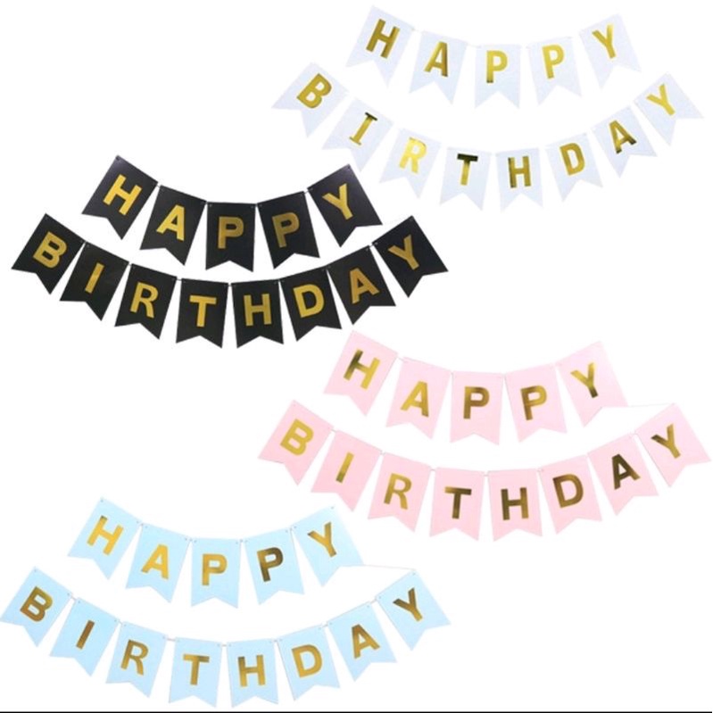 Banner Happy Birthday/Birthday Dekor/Dekorasi Birthday/Banner