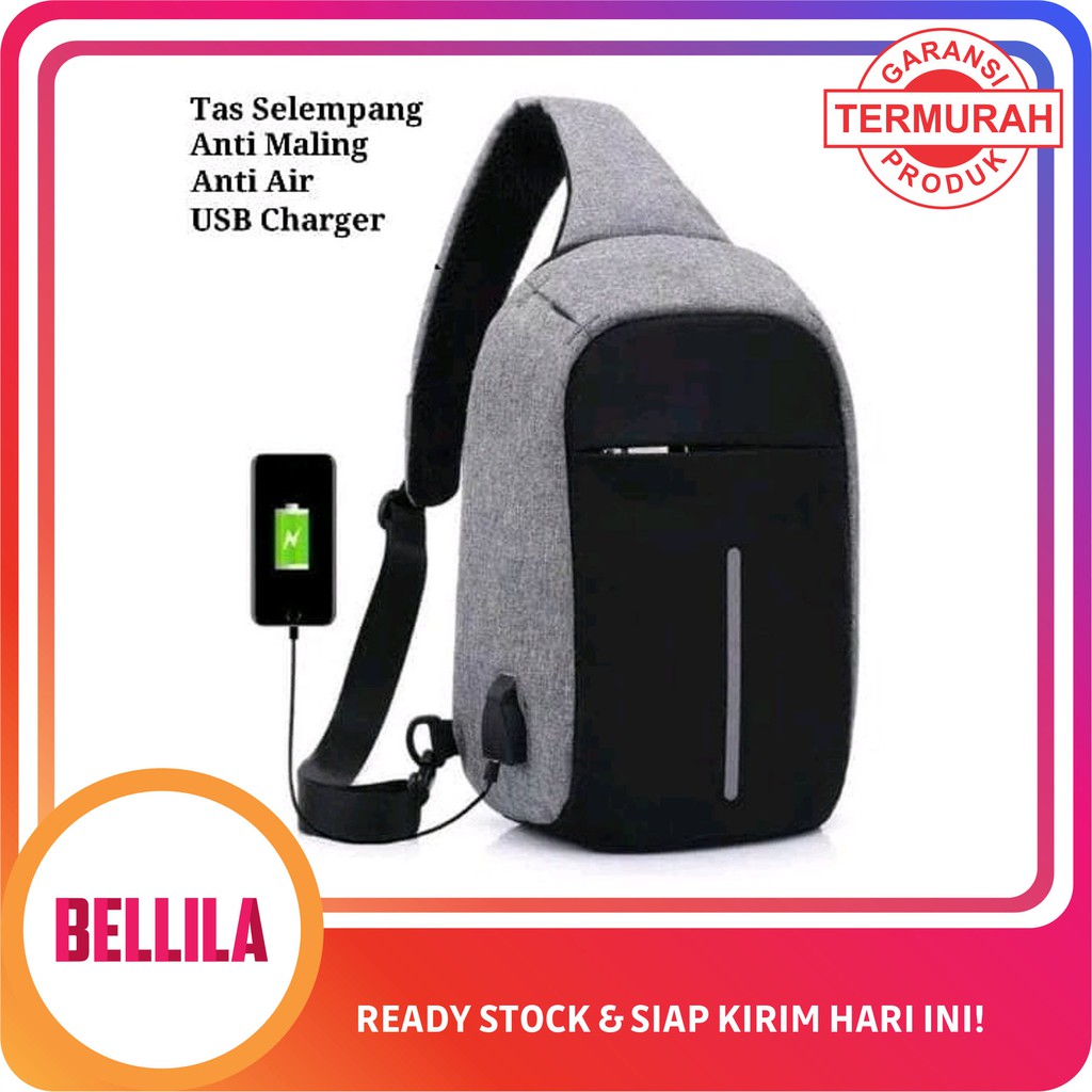 TAS SELEMPANG ANTI MALING TAS MINISO SLING BAG PRIA
