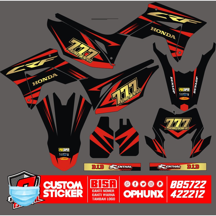 Stiker DECAL CUSTOM CRF 150 L Honda CRF Sticker (4)