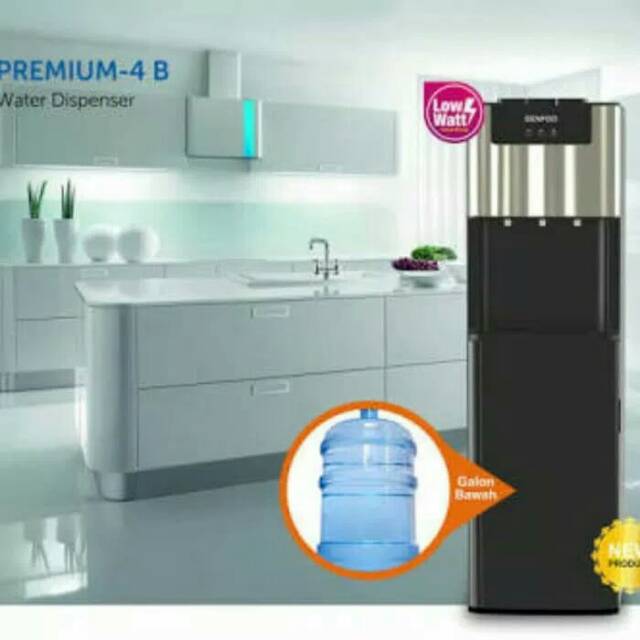 DISPENSER DENPOO PREMIUM 4B LOW WATT 190 KOMPRESOR 3KRAN DINGIN HOT DAN NORMAL