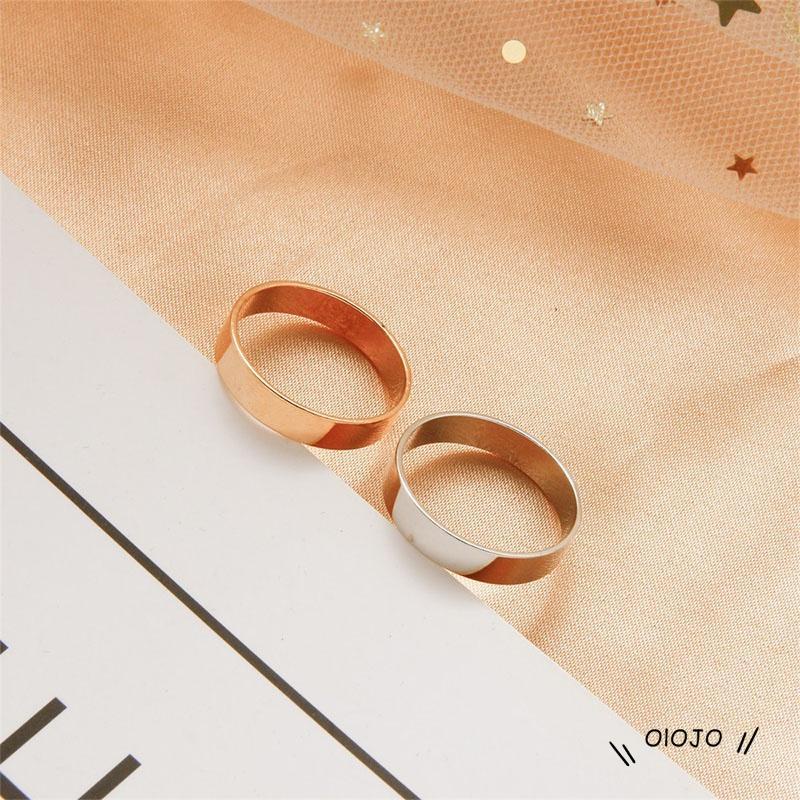 6 Pcs/set In Korea Cincin Gaya Punk Geometris Cincin Indah Pesta Pernikahan Wanita Fashion Perhiasan - COL