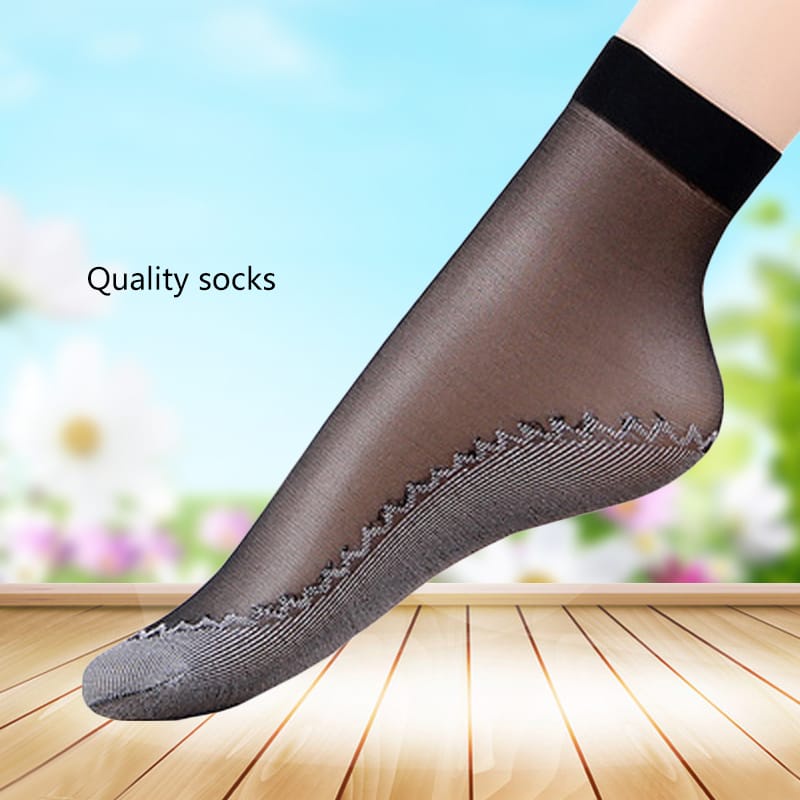 ITSHOPING - Kaos Kaki Wanita Stocking Tipis Dengan Tapak Tebal Kaos Kaki Cewek Tipis Seperti Stockin