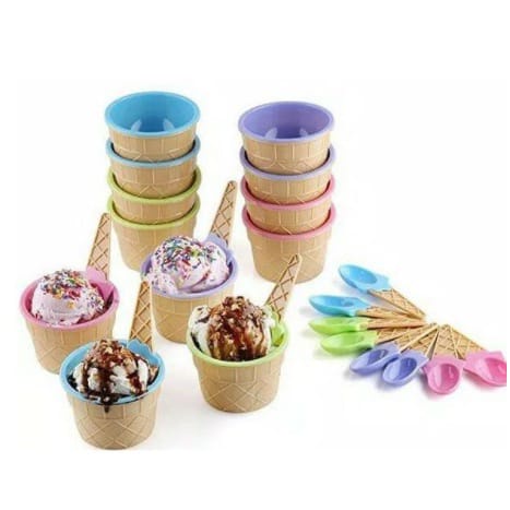 ~ PIYOSHI08 ~ Mangkok Ice Cream Bowl Masker Soup Wadah Es Krim Imut Murah PD66