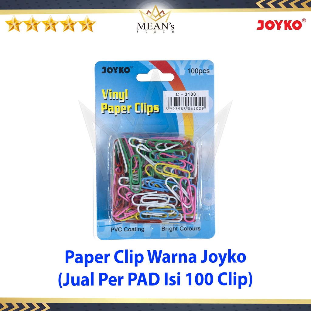

Paper Clip Warna Joyko C-3100 / Clip Kertas Warna / Trigonal Warna