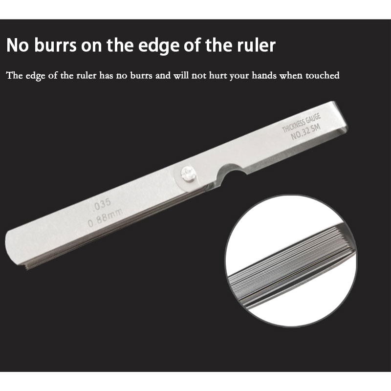 【32 Blades-0.04mm-0.88mm】Feeler Gauge/Kit Pengukur Ketebalan/Feeler Gauge Thickness