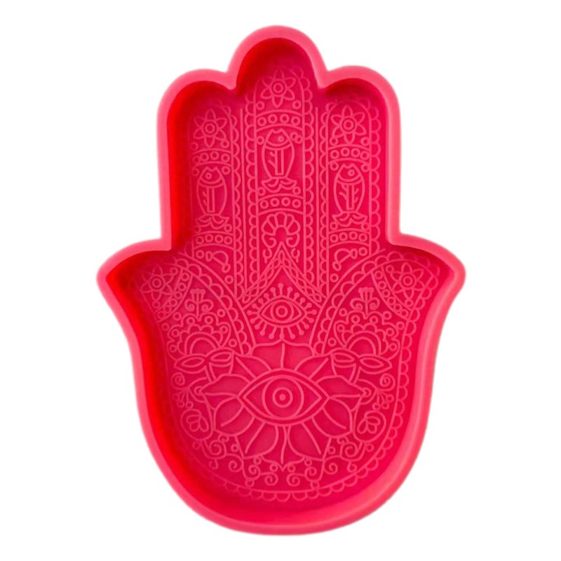 Glitter Shiny Glossy Coaster Epoxy Resin Mold DIY Crafts Making Tools Palm Series Cup Mat Pad Casting Silicone Mould