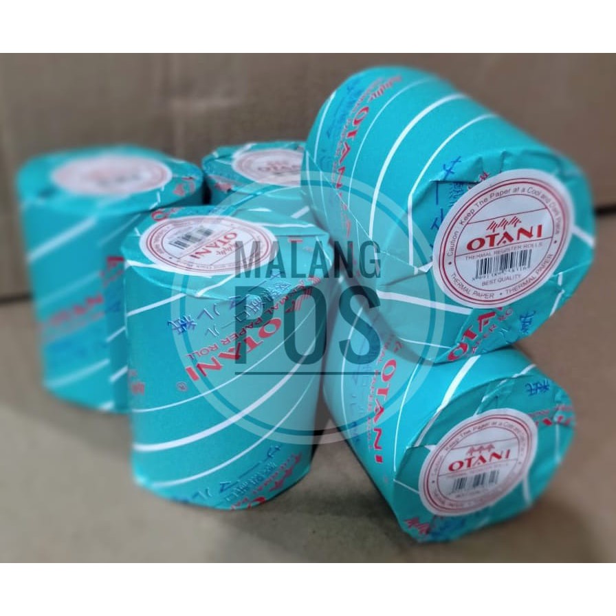 [MIN 10 ROLL] KERTAS THERMAL OTANI 58x47/58x48/57x47/57x48 MM HASIL CETAK WARNA HITAM