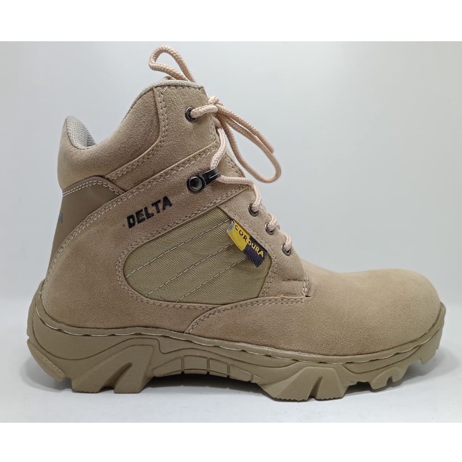 Sepatu Safety Boots Abu JATAH SATLINMAS Terbaru 2023 Safety ujung besi