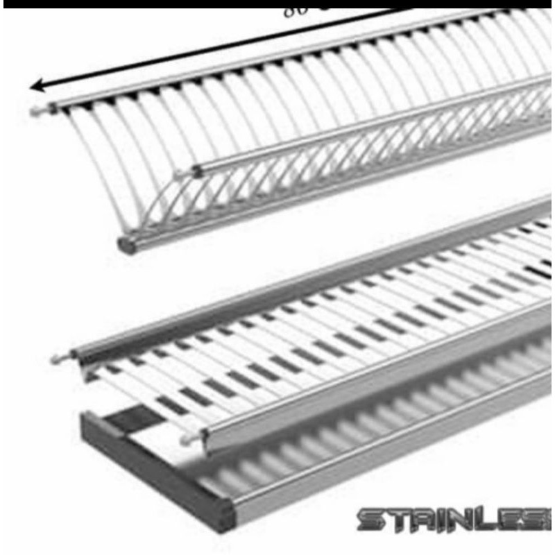 Rak gantung kitchen set 60 cm rak piring