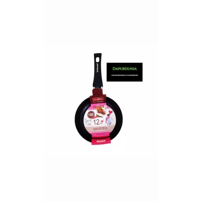 Pan penggorengan teflon yoshikawa ceper 12cm