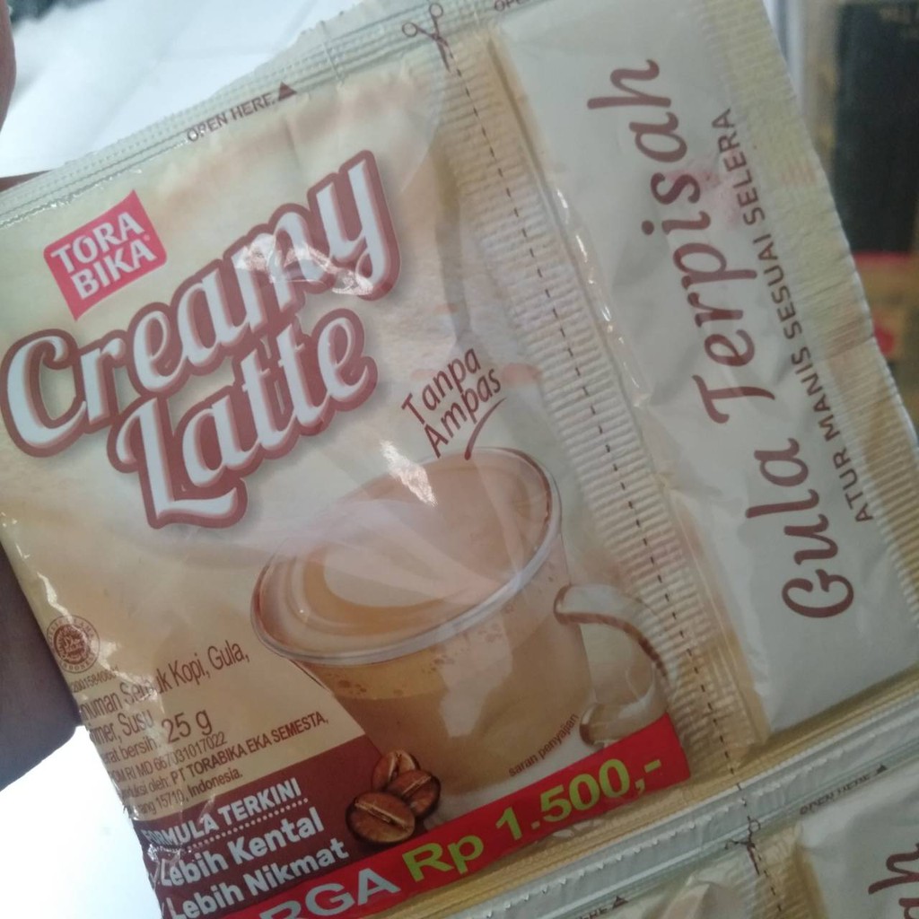 KOPI TORA BIKA CREAMY LATTE 25 G PER SACHET