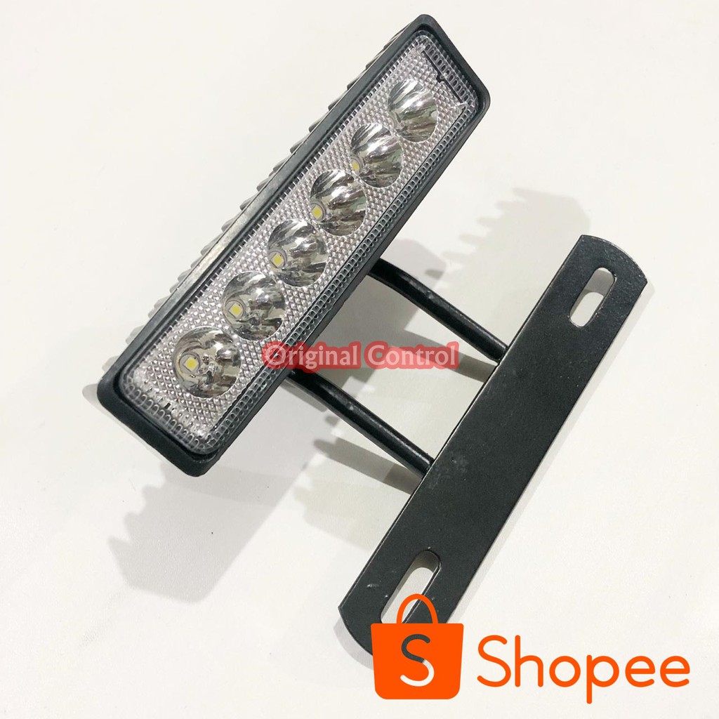 Lampu tembak LED 6 mata Model PANJANG + Breket bracket