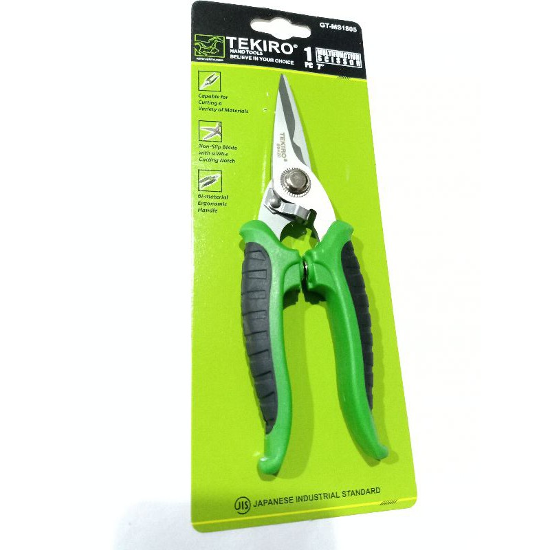 TEKIRO MULTIFUNCTION SCISSOR 7 inch GUNTING MULTIFUNGSI 7” Gagang PlastikGT-MS1805