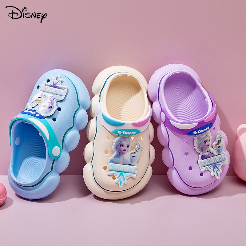 SANDAL ANAK PEREMPUAN SLOP CROCS FROZEN ELSA DISNEY ANTI-SLIP GY3118