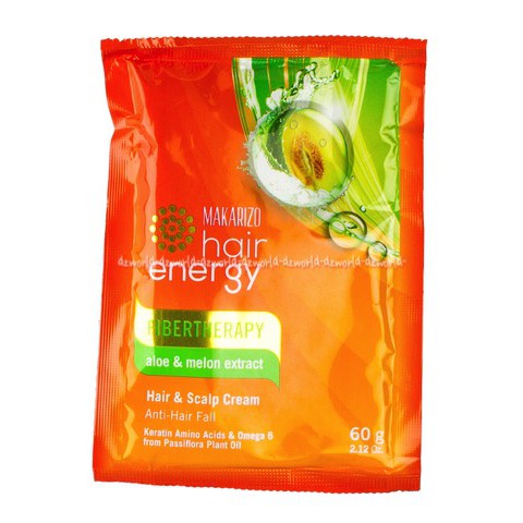 Makarizo Hair Energy Aloa And Melon Extract Hair &amp; Scalp Cream Untuk Mengurangi Kerontokan Rambut