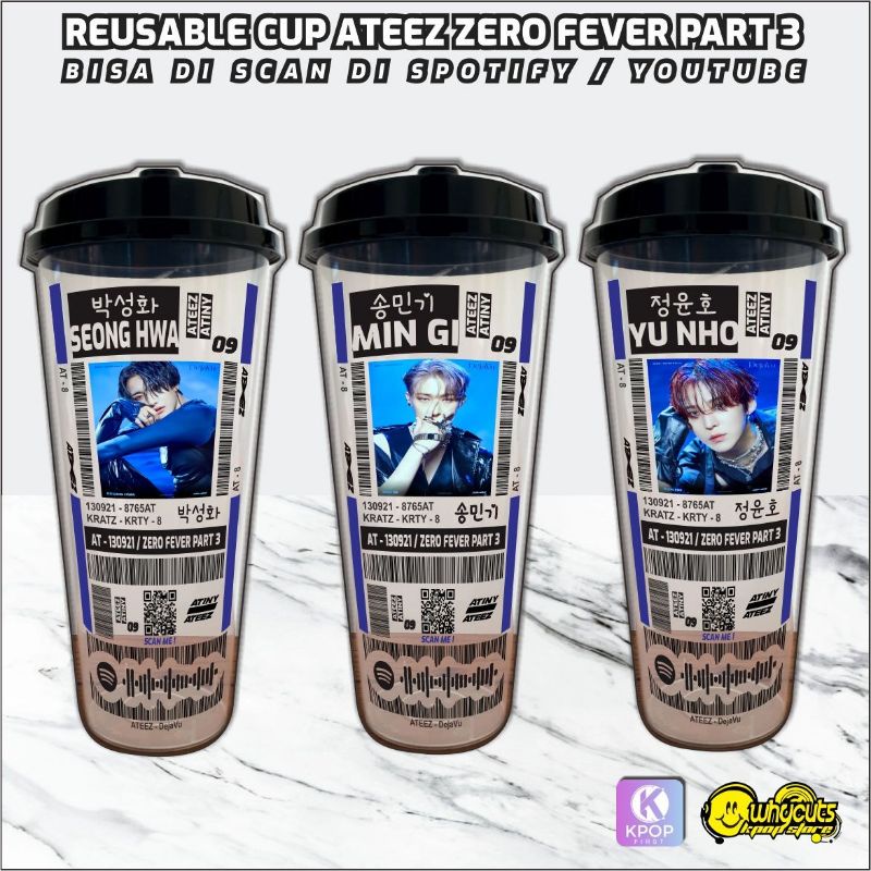 Reusable Cup Ateez Zero Fever Part 3 DeJavu