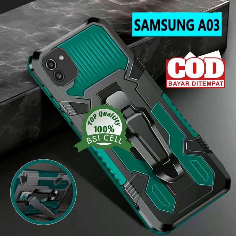 Case Samsung A03/A035F  Silikon Rugged Armor Kick Standing Hardcase Kesing A03/A035 F-Tipe Samsung G