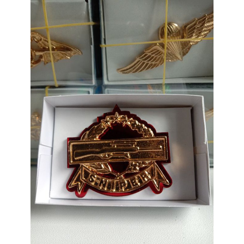 brevet pin sniper panjang pdh polri