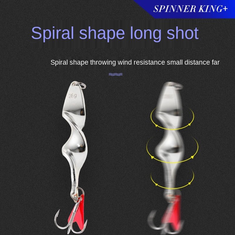 Umpan Pancing Hard Bait Bentuk Spiral Bahan Logam Berat 10g 14g 21g 28g