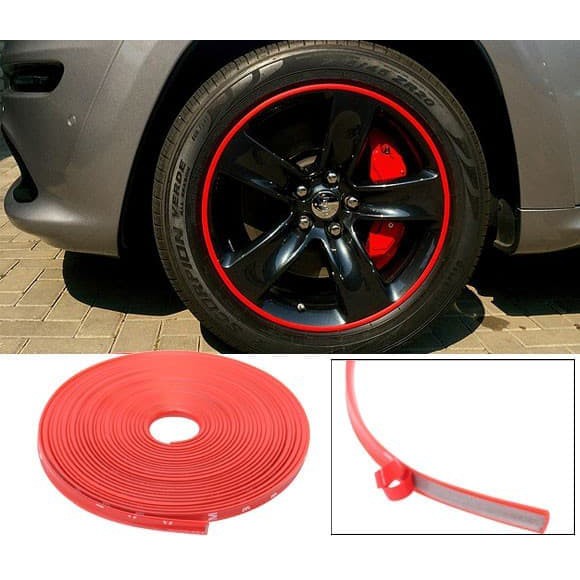 Wheel Protector Wheels Protector Pelindung Velg Protector Karet Merah