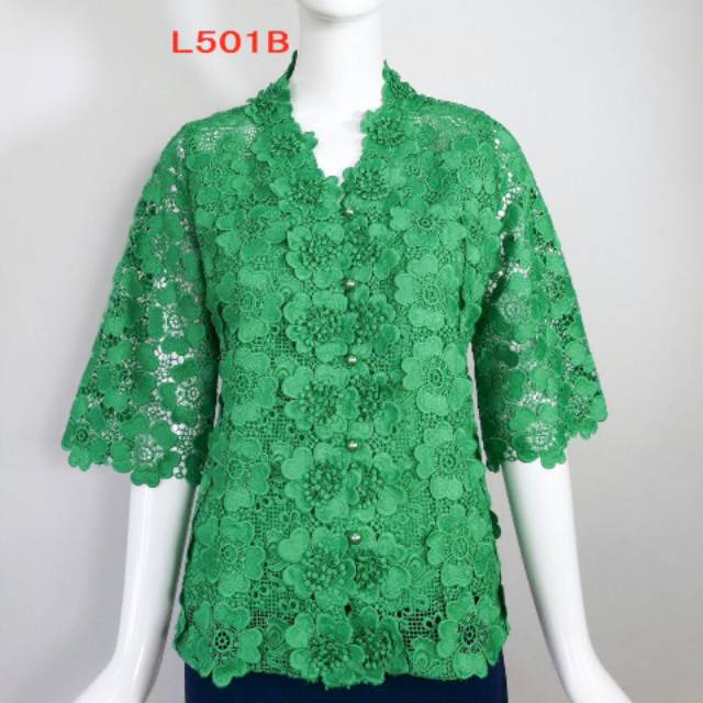 Pink butik brokat kancing depan