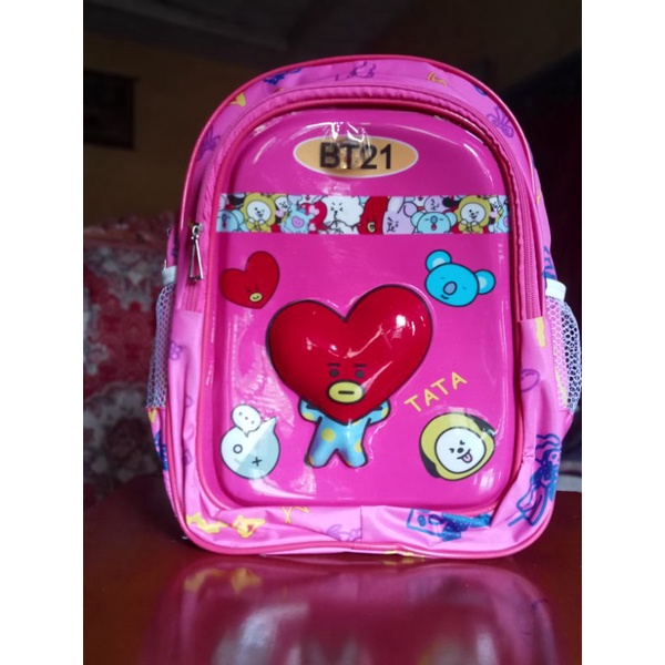 Tas Ransel Anak Perempuan Backpack Laki-laki Embos Timbul Karakter Kartun Robott