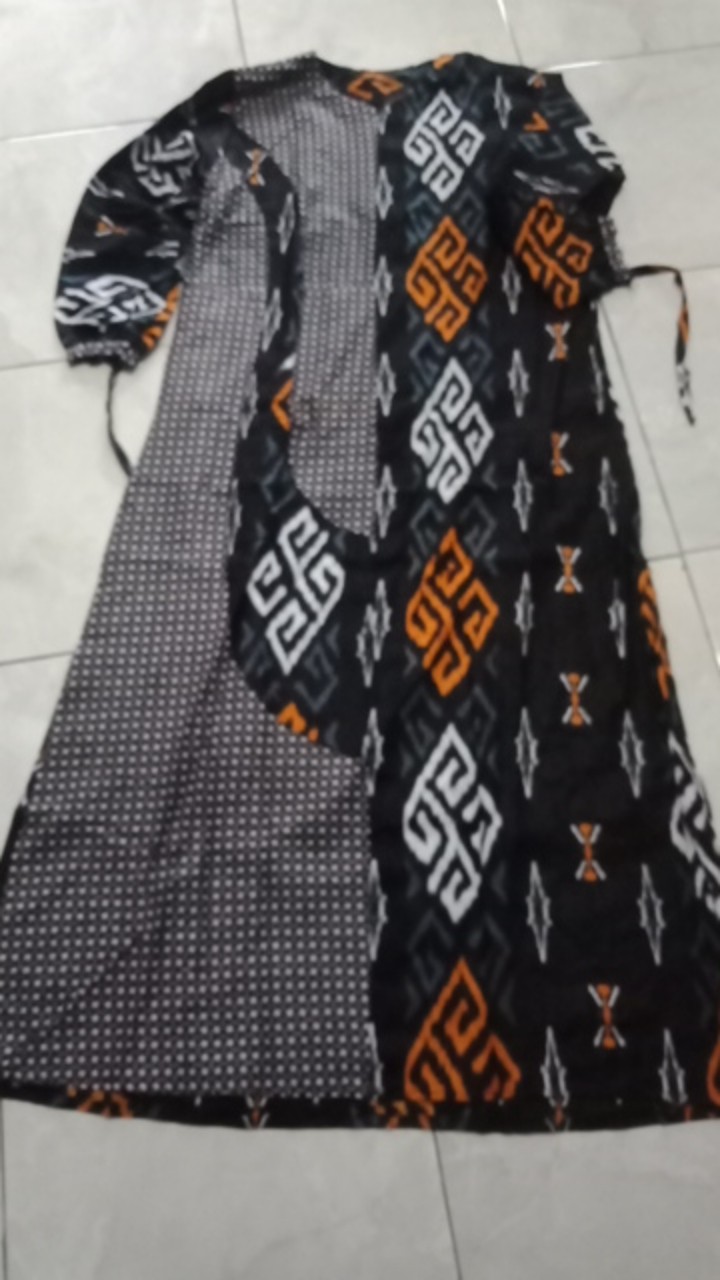 Gamis Batik Modern Murah Katun Halus Kombinasi Truntum, Ori Gamis Batik Pekalongan Big Size Jumbo