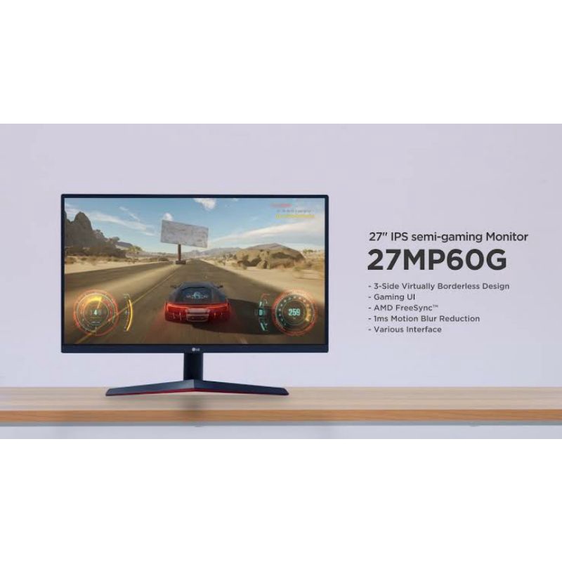 Monitor LED LG 27MP60G-b IPS 75hz freesync bezeless hdmi dp | 27MP60G b 27inch