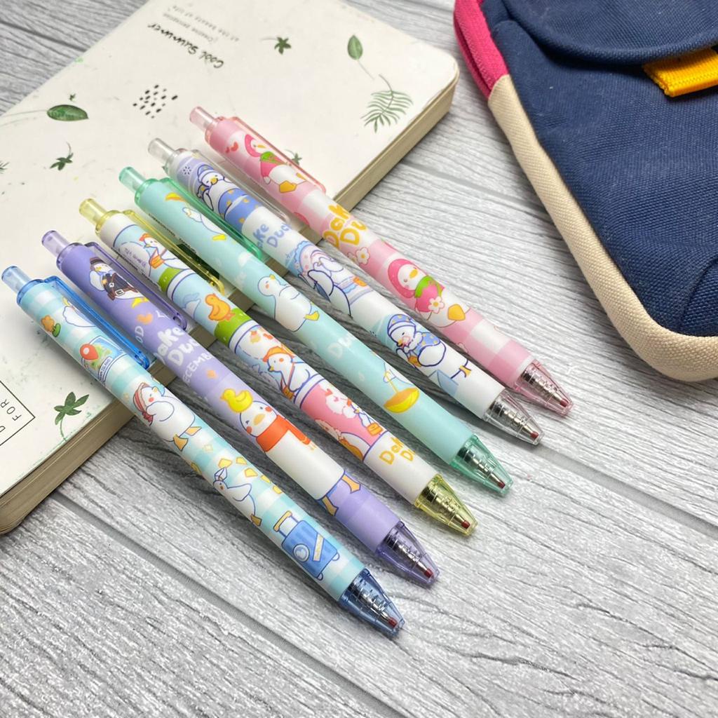 1 lusin (12pcs)Pulpen cetek mekanik karakter hewan lucu pen kekinian pen gel karakter imut lucu alat tulis kantor ready