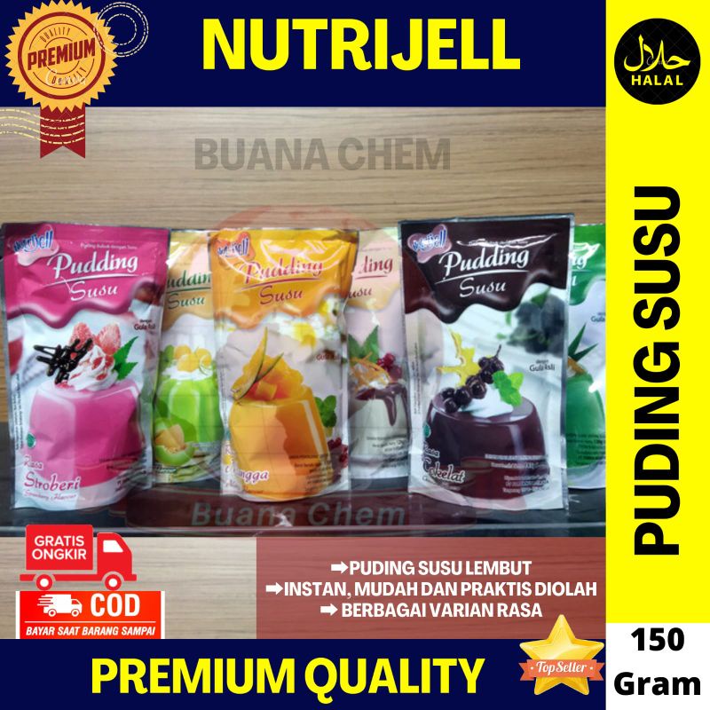 Nutrijell Puding Susu Instan / Serbuk Puding Susu Nutrijel