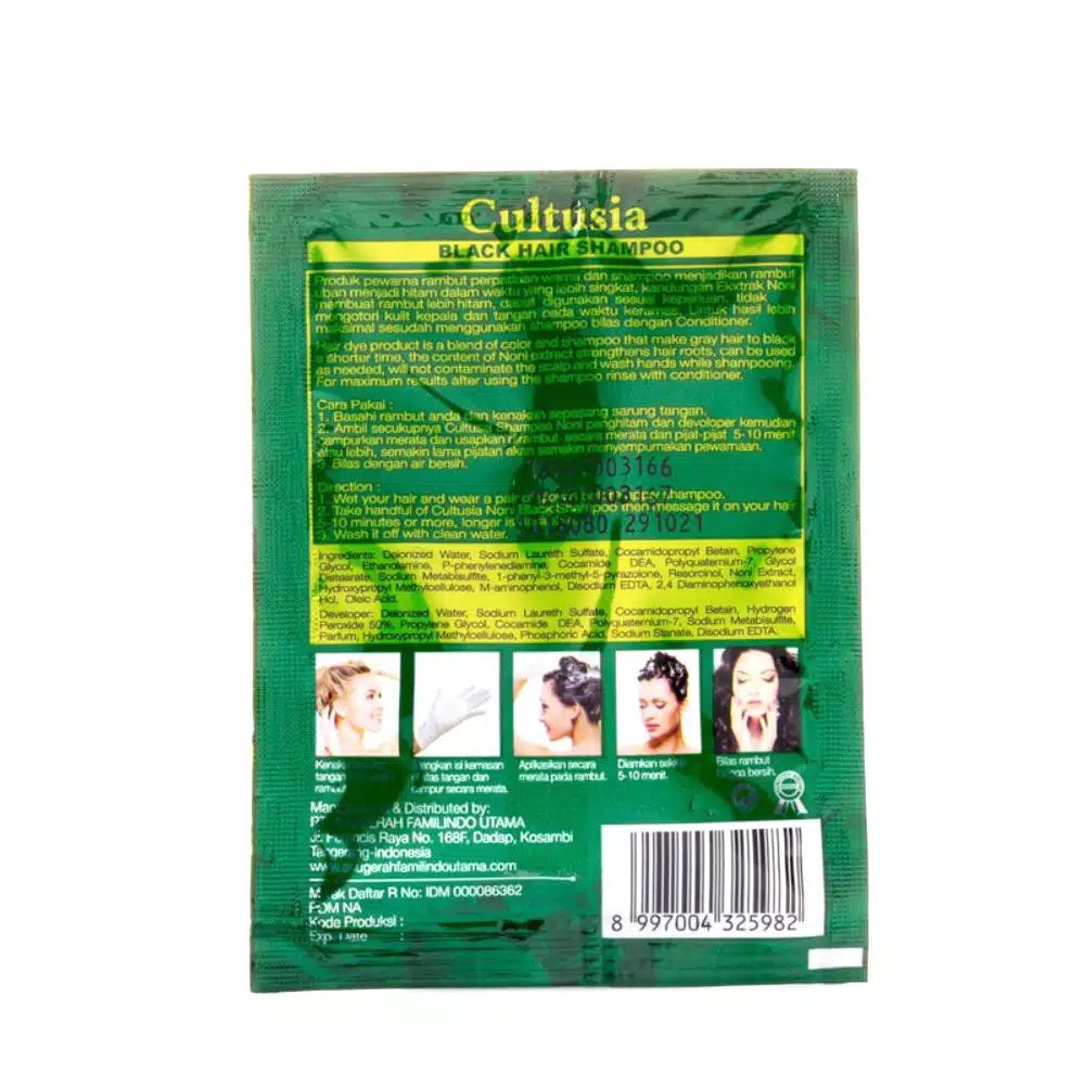 CULTUSIA Shampo Color Black Extrak Noni