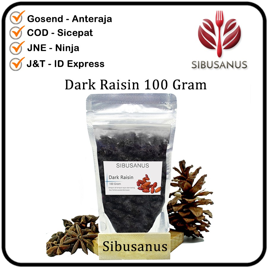 

Kismis Hitam 100 Gram - Dark Raisin 100gr - Kismis Hitam Tanpa Biji Terlaris