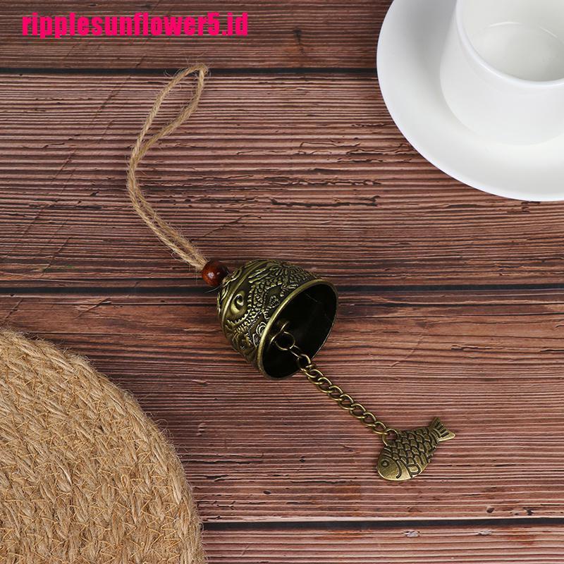 Lonceng Angin Desain Naga Phoenix Fengshui Bahan Besi Gaya Vintage