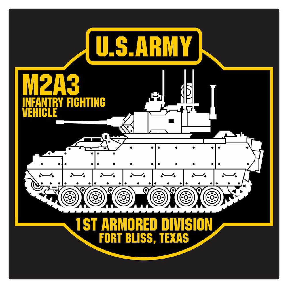 US Army M2A3 Bradley 1 IFV Cutting Sticker