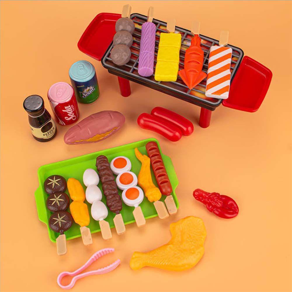 NEEDWAY Mainan Anak Dapur Hadiah Untuk Anak-Anak Memasak Makanan Mainan Edukasi Kitchen Toy Simulasi Peralatan Masak Mensimulasikan Mainan BBQ Set Bermain Peran